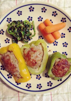 *カラフルピーマンの肉詰め*-レシピのメイン写真