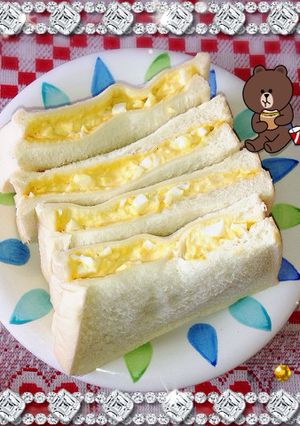 ♡旦那絶賛、隠し調味料入れ玉子サンド♡-レシピのメイン写真