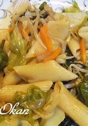 ペンネ入り☆豚肉とニラモヤシ炒め-レシピのメイン写真