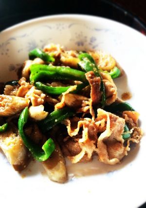 白ナスと豚肉の旨辛炒め柚子一味風味-レシピのメイン写真