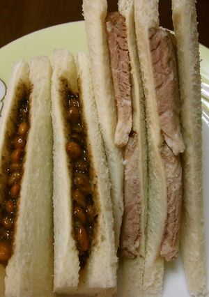 我が家の納豆の食べ方‥サンドイッチ♪-レシピのメイン写真