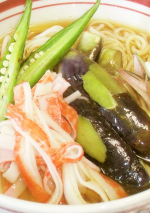 夏野菜のカレーそうめん-レシピのメイン写真