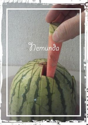 〓アメリカ流＊スイカの切り方＆ディップ〓-レシピのメイン写真