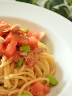 簡単!トマトとツナの冷製パスタ♪-レシピのメイン写真