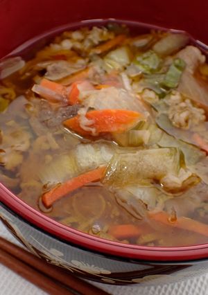 【給食】台湾牛肉麺スープ-レシピのメイン写真