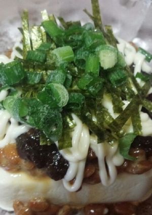 簡単♪アレンジ！海苔の佃煮納豆マヨ冷奴♡-レシピのメイン写真