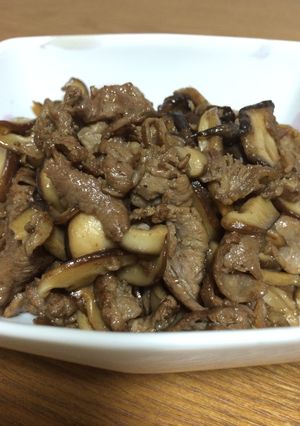 ご飯がすすむ〜♪②牛肉とキノコの甘辛炒め-レシピのメイン写真