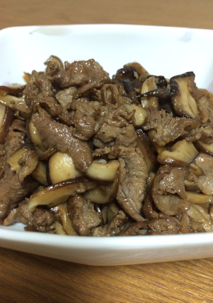 ご飯がすすむ〜♪②牛肉とキノコの甘辛炒め-レシピのメイン写真