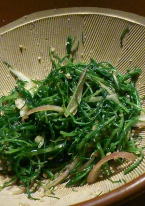 おかひじきとミョウガのごま和え-レシピのメイン写真
