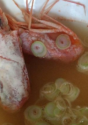 簡単！赤えびの頭のお味噌汁 高級風味-レシピのメイン写真