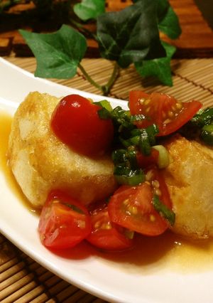 夏バテ解消!揚げ焼き豆腐✿生姜トマト添え-レシピのメイン写真