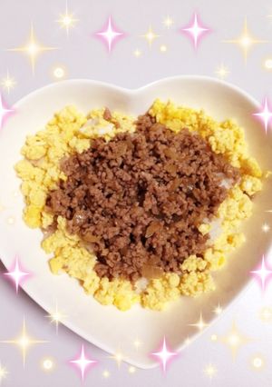 たまごふわふわ♪優しい味の2色丼-レシピのメイン写真