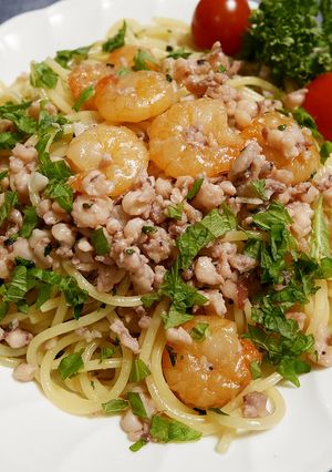 うまっ！大葉が香る♪イカと海老のパスタ-レシピのメイン写真
