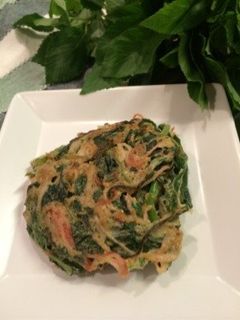 野菜不足解消!モロヘイヤの卵焼き-レシピのメイン写真