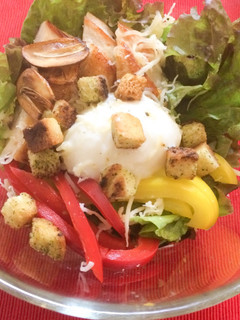 シーザーサラダパリパリ皮チキンのっけ☆-レシピのメイン写真