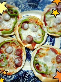 餃子の皮で簡単ピザ♪-レシピのメイン写真