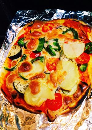 魚焼グリルで作る発酵不要のクリスピーピザ-レシピのメイン写真