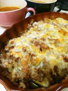 簡単!ナスとひき肉のチーズ焼き-レシピのメイン写真