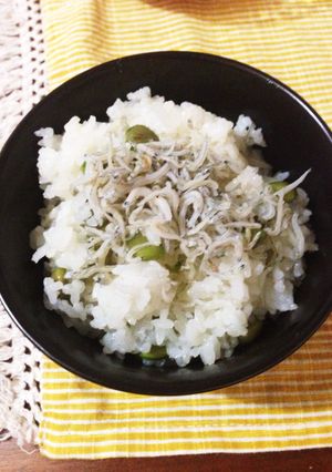 混ぜるだけ！だだちゃ豆としらすの混ぜご飯-レシピのメイン写真