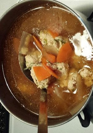 鶏団子のスープ(つみれ)-レシピのメイン写真