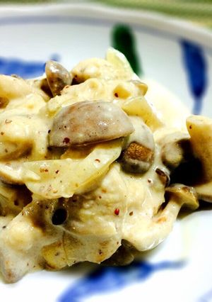 柔らか？！鶏むね肉のきのこクリームソース-レシピのメイン写真