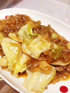 ピリ辛挽肉あんかけキャベツ炒め-レシピのメイン写真