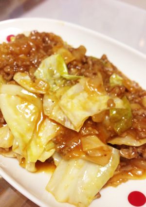 ピリ辛挽肉あんかけキャベツ炒め-レシピのメイン写真
