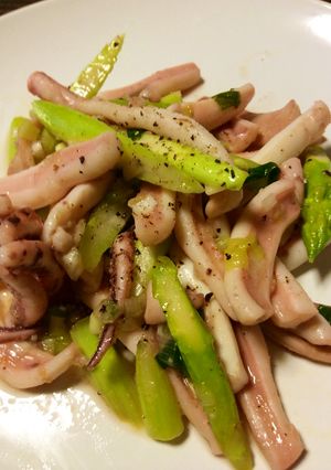 いかとアスパラの塩ダレ炒め-レシピのメイン写真
