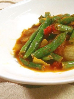 インゲンとトマトのサブジ-レシピのメイン写真