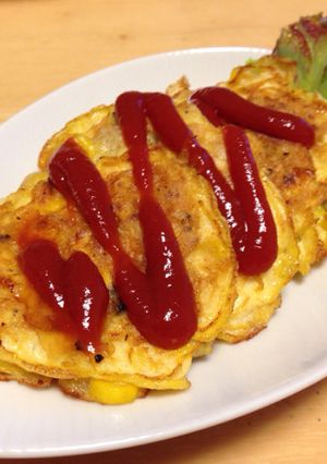 ゴーヤのワタのチーズ焼き-レシピのメイン写真