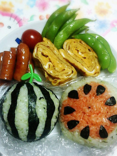 夏のキャラ弁✾すいか弁当part2✾-レシピのメイン写真