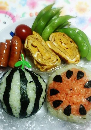 夏のキャラ弁✾すいか弁当part2✾-レシピのメイン写真