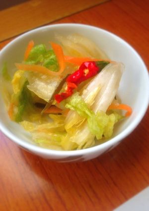 簡単 キャベツとにんじんのさっぱり浅漬け-レシピのメイン写真