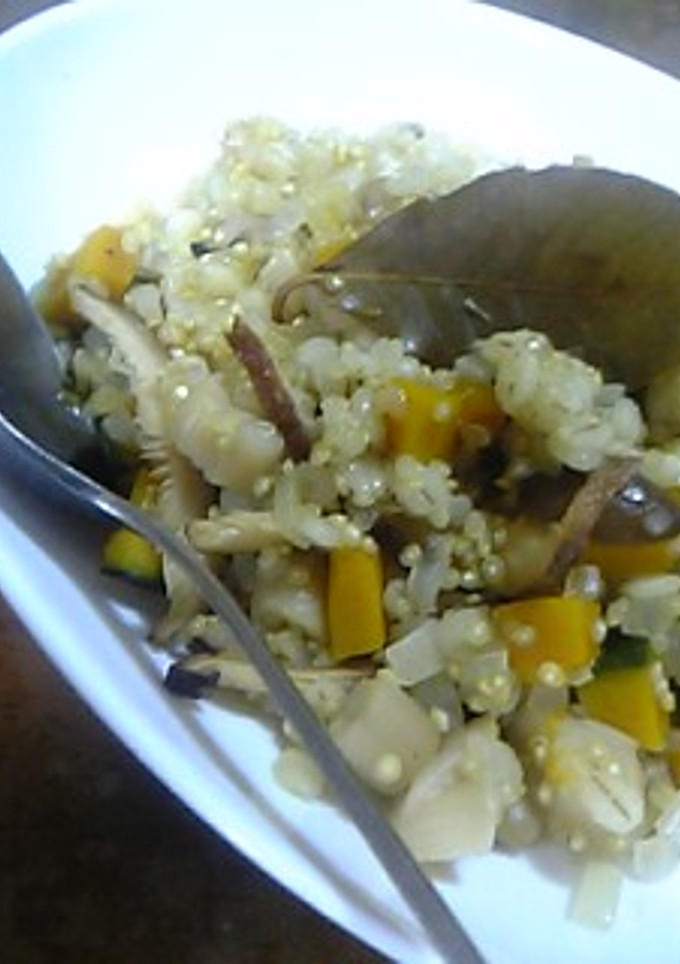 プチプチ食感 麦とキヌアのきのこピラフ-レシピのメイン写真
