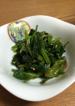 簡単！甘めの☆ほうれん草のごま和え-レシピのメイン写真