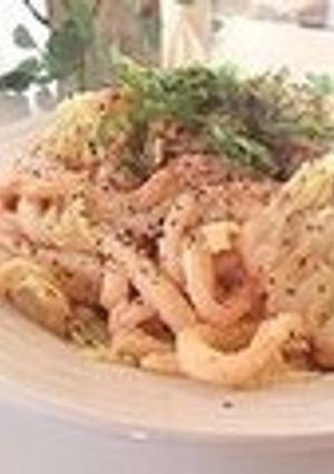 ホタテと明太子の焼きうどん-レシピのメイン写真