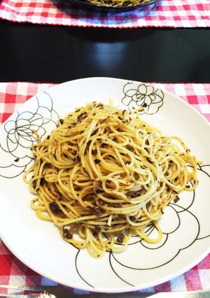 香るブラウンマッシュルームのオイルパスタ-レシピのメイン写真