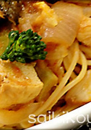 にんにく塩糀でキャベツとささみのパスタ-レシピのメイン写真