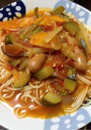 ズッキーニ夏パスタ-レシピのメイン写真