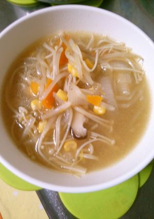 味噌ラーメン 簡単スープ☆ 野菜だけ~!-レシピのメイン写真