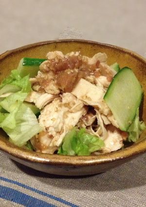 鶏胸肉のさっぱり梅あえ-レシピのメイン写真