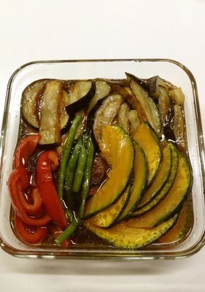 本つゆで！揚げ野菜の煮浸し-レシピのメイン写真