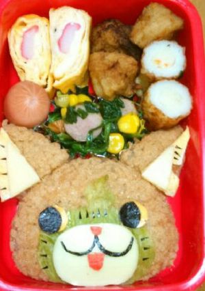 妖怪ウォッチ キャラ弁 キウイニャン-レシピのメイン写真