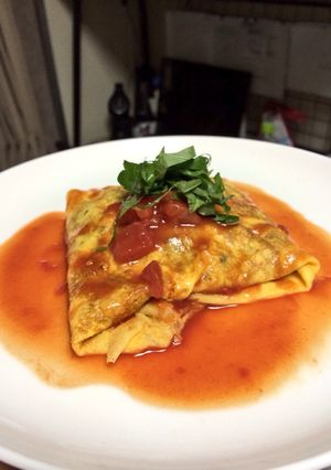 秋香る！キノコ玉ねぎのトマポン包み-レシピのメイン写真