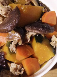 かぼちゃと豚肉の一緒に何でも煮物♪-レシピのメイン写真