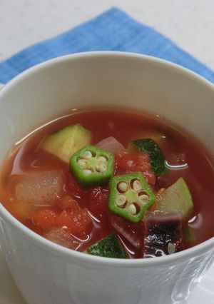 夏野菜たっぷり・体ひんやりミネストローネ-レシピのメイン写真