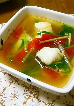甘塩タラとスイカの皮（冬瓜）の中華スープ-レシピのメイン写真