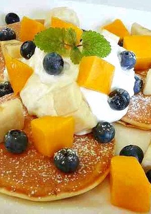 ヨーグルトホイップパンケーキ【卵白消費】-レシピのメイン写真
