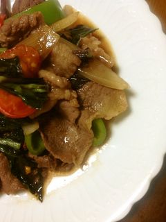 牛肉と夏の葉野菜のさっぱり炒め-レシピのメイン写真