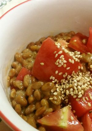 納豆とトマト♪ (試作品)-レシピのメイン写真